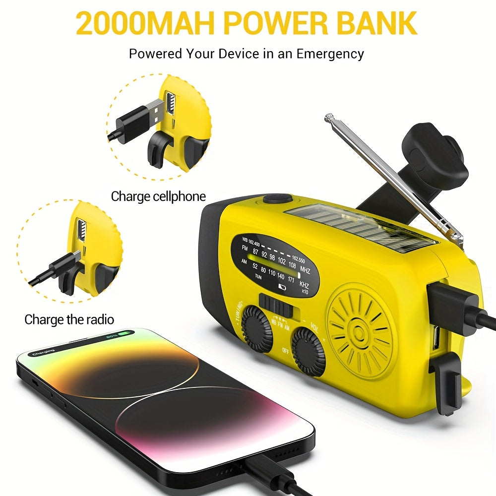 Emergency Solar Hand Crank Radio with Power Bank-2