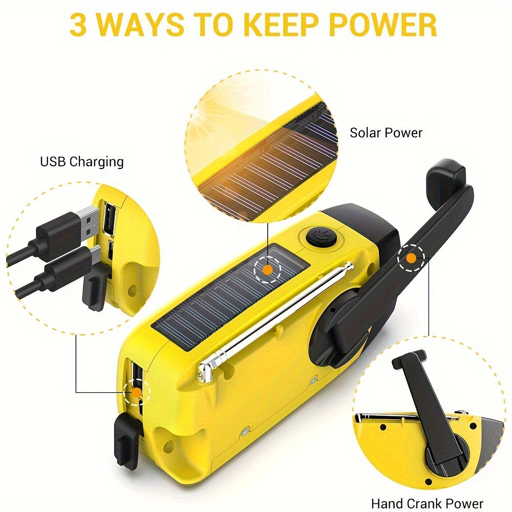 Emergency Solar Hand Crank Radio with Power Bank-3
